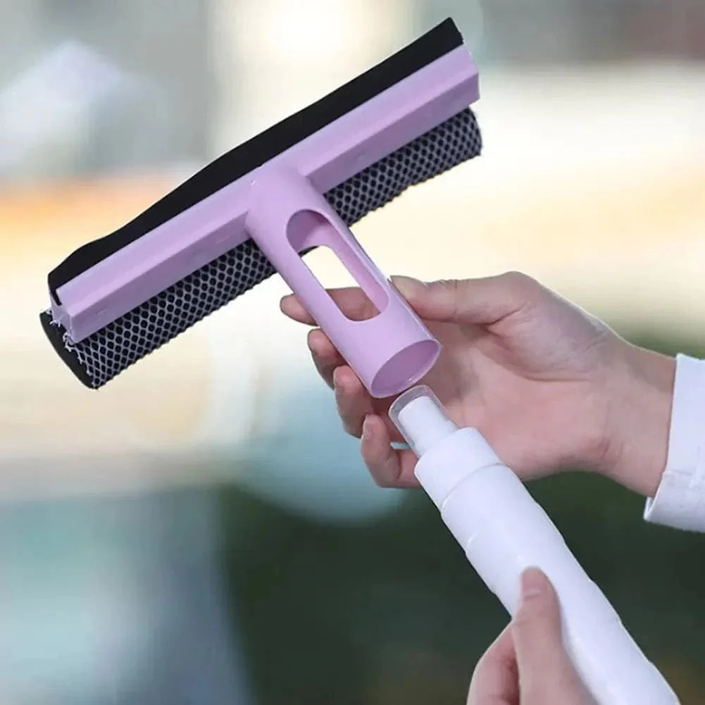 “Window Cleaning Wiper with Water Spray”