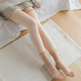 Women Men Winter Leg Warmer Warm Knee Brace Pad Thicken Knee Warmers Knee Stocking Tights