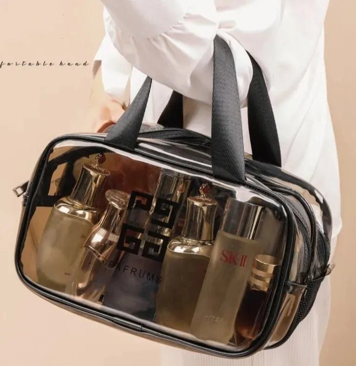 Women’s Transparent Waterproof Travel Wash Bag – Large Capacity Makeup & Toiletry Organizer