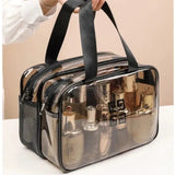 Women’s Transparent Waterproof Travel Wash Bag – Large Capacity Makeup & Toiletry Organizer